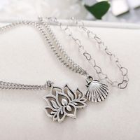 Creative Retro Simple Lotus Scallop Anklet Bracelet Nhpj138278 main image 4