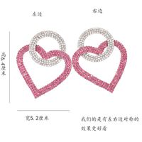 S925 Alloy Needle Pink Love Rhinestone Earrings Nhnt138288 main image 5