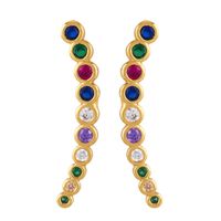 European And American Branches Colored Gemstone Five-pointed Star Earrings Nhas138337 main image 7