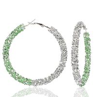 Fashion Exaggerated Large Circle Micro-encrusted Two-color Mix Earrings Nhct138360 main image 8