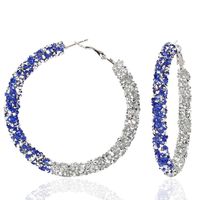 Fashion Exaggerated Large Circle Micro-encrusted Two-color Mix Earrings Nhct138360 main image 10