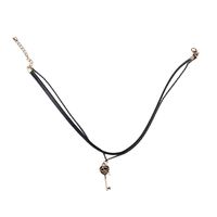 Croix-frontière Vente Chaude Coréenne Style De Mode Simple En Cuir Double-couche Pendentif Clavicule Chaîne Tempérament Sauvage Multiples Options main image 6