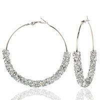 Lady Fashion Ethnic Style Round Rhinestone Artificial Gemstones Earrings main image 4
