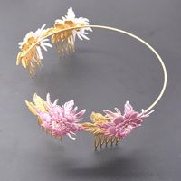 Koreanische Barock Braut Hochzeits Haarschmuck Lange Ohrringe Quaste Stirnband Kopf Bedeckung Bühne Make-up Kopf Bedeckung Großhandel sku image 2