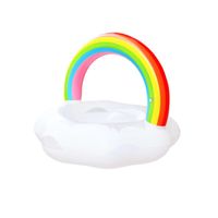 Hersteller Aufblasbarer Regenbogen Schwimm Ring Erwachsene Große Boje Reittier Regenbogen Wolken main image 6