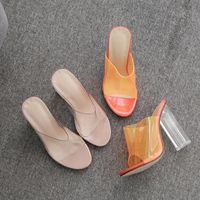 Sexy Fashion Thick High Heel Imitated Crystal With Slippers Nhso138574 main image 6