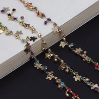 Fashion Butterfly Color Rhinestone Glasses Chain Nhbc130964 main image 1