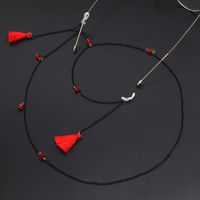 Red Fringed Metal Glasses Chain Nhbc131026 main image 3