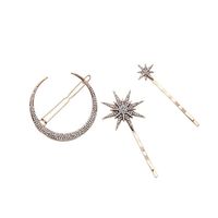 Rhinestone Moon Star Alloy Hair Clip Nhqd131037 main image 1