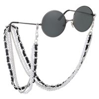 Multi-layer Tassel Beads Metal Glasses Chain Nhbc131102 main image 2