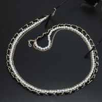 Multi-layer Tassel Beads Metal Glasses Chain Nhbc131102 main image 5