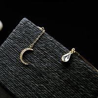 Simple Lady Moon Drop Alloy Necklace Nhqd131106 main image 4