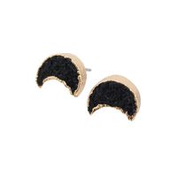 Moon-shaped Resin Earrings Nhgo131119 main image 5