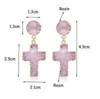 Fashion Lady Cross Resin Earrings Nhgo131123 main image 3