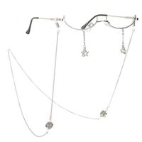 Fashion Lensless Star Zircon Chain Eyeglass Frame Nhbc131161 main image 5