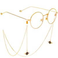 Anti-rutsch-metall-brillen Seil Golden Planet Anhänger Hand Gefertigte Brillen Kette Grenz Überschreitend sku image 1