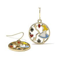 Alice Bande Dessinée Cyber Célébrité Boucle D'oreille Pour Coupe Courte Boucles D'oreilles Femelle Tempérament Coréen Simple Personnalisé Tout-match Long Pendentif Hippie main image 1