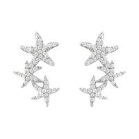 Simple And Versatile Slimming Starfish Zircon Earrings Nhll131584 main image 7