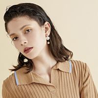 Perle Artificielle Boucles D'oreilles Petit Gouttes Pour Les Oreilles Exquis Super Fée Hong Kong Style Oreille Goujons Femelle Tempérament Coréen Simple Personnalité Hippie Tous Les-match main image 3