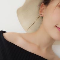 Persönlichkeit Super Fee Lange Ohrringe Ohrringe Weibliche Koreanische Temperament Einfache Und Vielseitige Hipster Anhänger 925 Sterling Silber Kalten Wind main image 3