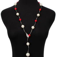 Fashion Long Rhinestone-studded Beads Necklace Nhct131696 main image 1