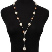 Fashion Long Rhinestone-studded Beads Necklace Nhct131696 main image 9