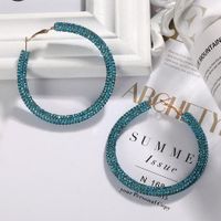 Temperament Wild Big Circle Circle Rhinestone Earrings Nhjq131729 main image 3