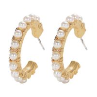 Exaggerated Atmospheric Alloy Rhinestone C-shaped Ear Hook Nhjq131737 main image 8