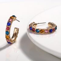 Même Produit Sur Site Officiel Super Chaude C-en Forme Alliage Bijoux Boucles D'oreilles Européen Et Américain Exagérée Polyvalent Des Femmes Anneau Boucles D'oreilles En Gros main image 2