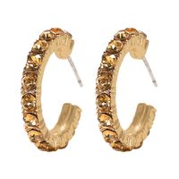 Super Fire C-shaped Alloy Rhinestone Earrings Nhjq131738 main image 13