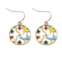 Alice Bande Dessinée Cyber Célébrité Boucle D'oreille Pour Coupe Courte Boucles D'oreilles Femelle Tempérament Coréen Simple Personnalisé Tout-match Long Pendentif Hippie sku image 1