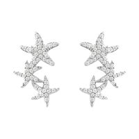 Simple And Versatile Slimming Starfish Zircon Earrings Nhll131584 sku image 2