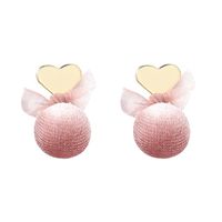 Fashion Pink Love Sen Alloy Earrings Nhll131714 sku image 1