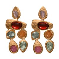 Exaggerated Gemstones, Wild Irregular Earrings Nhjq131735 sku image 1