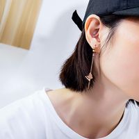 Japanische Und Koreanische Accessoires Mode Süße Lange Fransen Schmetterlings Ohrringe Titans Tahl Beschichtet Roségold Damen Ohrringe Ohrringe main image 6