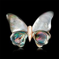 Vintage Shell Series Butterfly Brooch Nhdr132305 main image 3