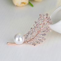 Koreanische Mode Perlen Brosche Damen Diamant Baum Blatt Brosche Brosche Hersteller Heißer Verkauf Im Außenhandel main image 6