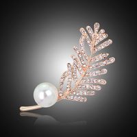 Koreanische Mode Perlen Brosche Damen Diamant Baum Blatt Brosche Brosche Hersteller Heißer Verkauf Im Außenhandel main image 8