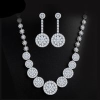 Womens Electroplated Copper And Zircons Jewelry Sets Nhtm132253 sku image 2
