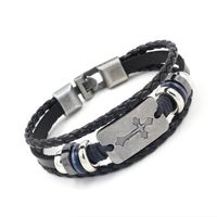 L'exportation De Croix Perlée Bracelet En Cuir Punk Hommes Et Femmes De Peau De Vache Bracelet Yiwu Petits Produits Ornement En Gros sku image 1