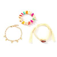 Creative Silk Screen Shell Stone Hand-woven Bracelet 3 Piece Set Nhnz132479 main image 6