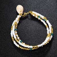 Colored Rice Beads Shell Alloy Anklet Bracelet Nhgy132499 main image 5