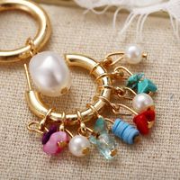Creative Vintage Beads Colorful Natural Stone Earrings Nhpj132500 main image 5