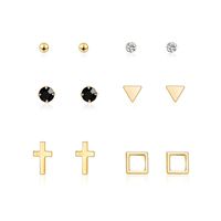Fashion Cross Geometry Alloy Resin Earrings Set Nhxs132531 main image 6