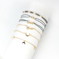 Fashion Simple Love Five-pointed Star Moon Combination Bracelet Six-piece Nhgy132568 main image 6