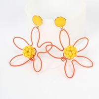 Korean Personality Simple Handmade Rice Beads Flower Earrings Nhct132572 main image 3