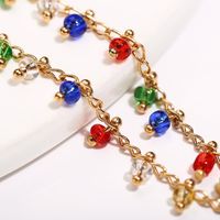 Creative Retro Simple Rainbow Color Glass Beads Anklet Bracelet Nhpj132578 main image 5