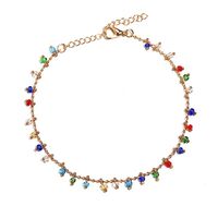 Creative Retro Simple Rainbow Color Glass Beads Anklet Bracelet Nhpj132578 main image 6