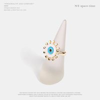 Neue Legierung Angel Eyes Einheits Größe Ring Europäische Und Amerikanische Kreative Persönlichkeit Mode Tropf Öl Damen Ring Schmuck main image 5