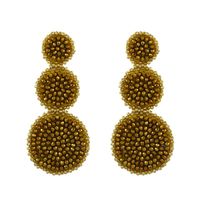 Fashion-shaped Round Mosaic Rice Beads Imitated Crystal Earrings Nhas132599 main image 10